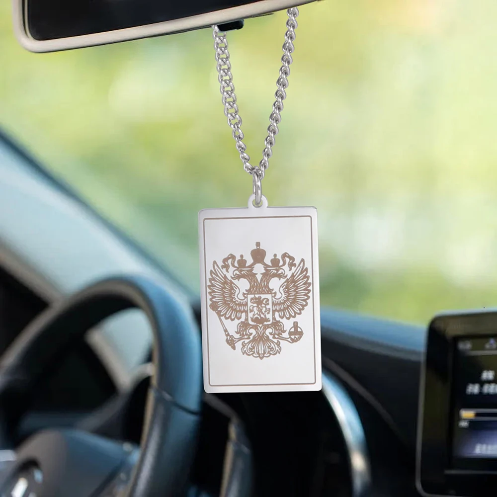 

Эмблема России Dawapara, подвеска в виде Орла для зеркала заднего вида, брелок из нержавеющей стали, герб Российской Федерации