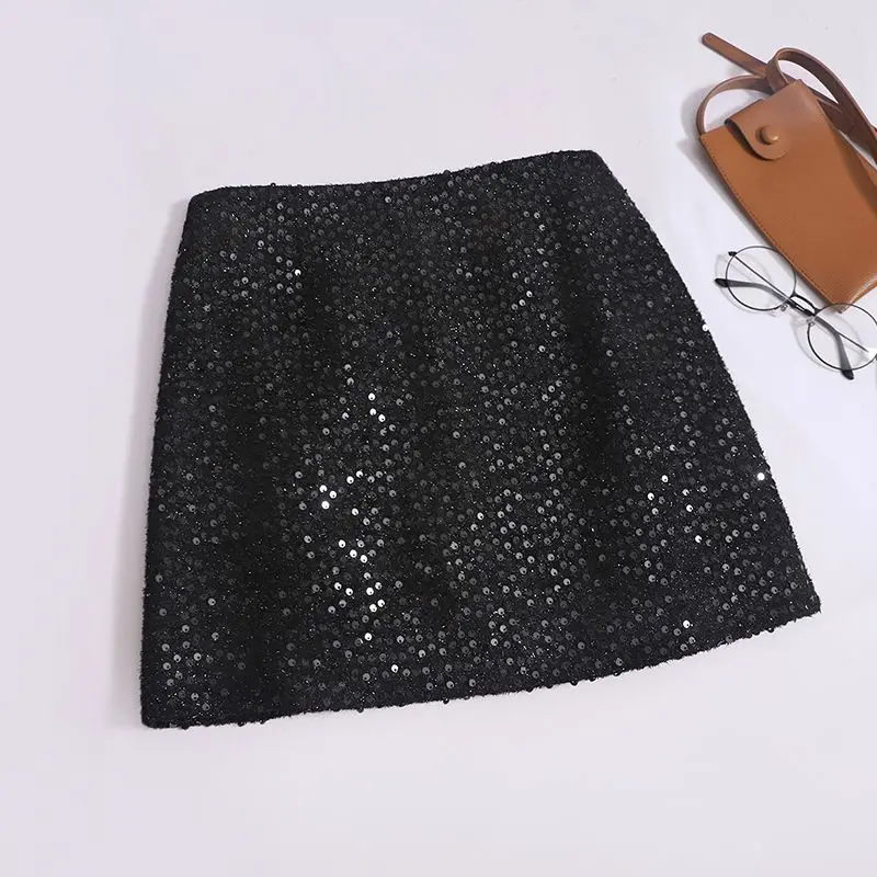 Короткие розовые юбки с блестками милые приталенные сексуальные модная женская