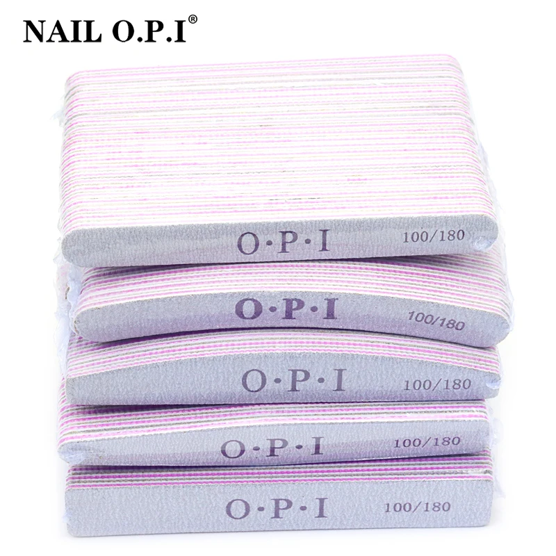 

50 Pcs/Pack Nail Polishing Tools Professional Manicure Files Grit 100/180 Acrylic Durable and Washable Sanding Buffers for Nalis