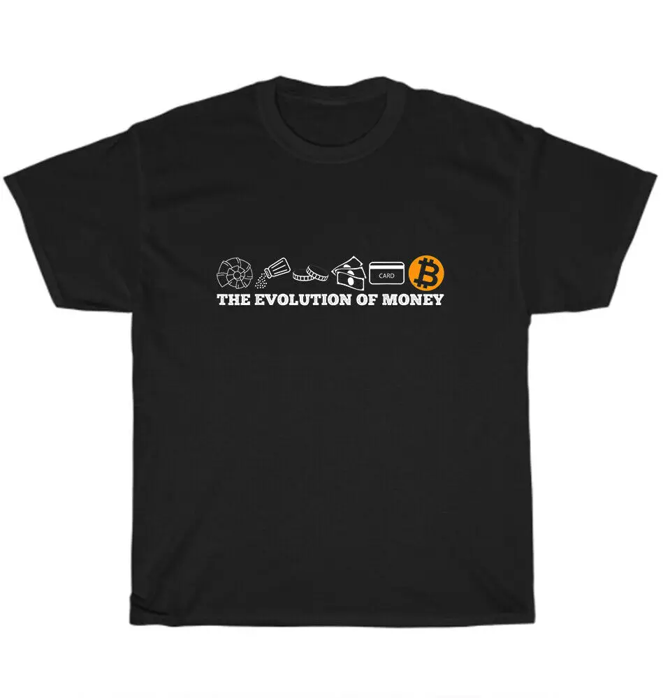 

The Evolution of Money Trading Coin Cryptocurrency Blockchain T-Shirt NEW