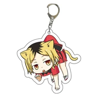 anime junior volleyball player key chain ring acrylic keychain jewelry women men fans bag accessories car keyring pendants gifts