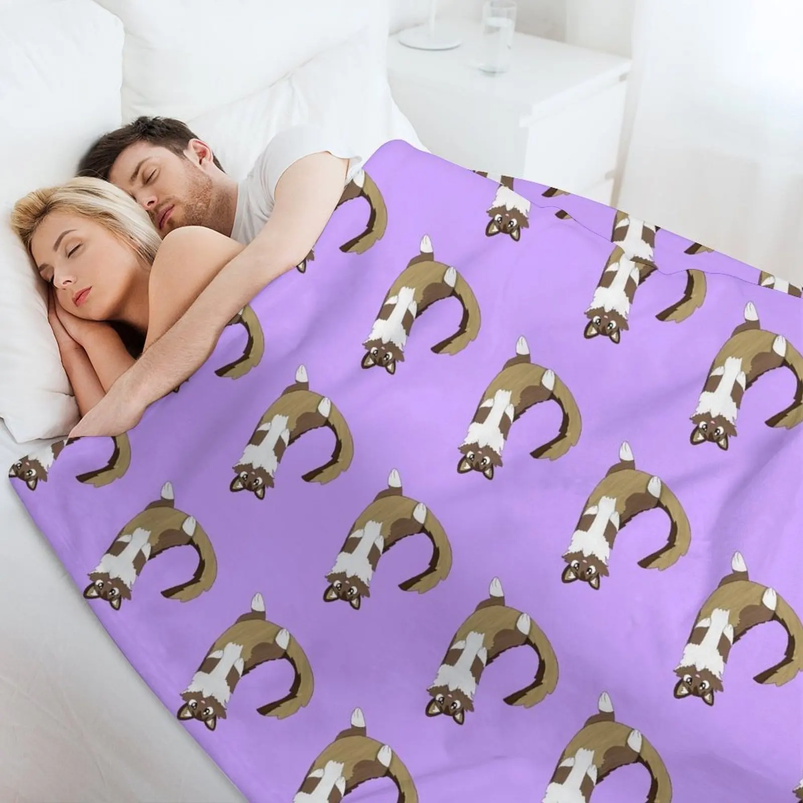 Фиолетовое одеяло мягкие пушистые одеяла