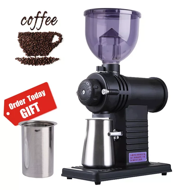 

Professional Coffee Grinder Automatic 10 Gear Adjustable 200W Ghost Teeth Burr coffee Beans Grinding Machine 110V/220V