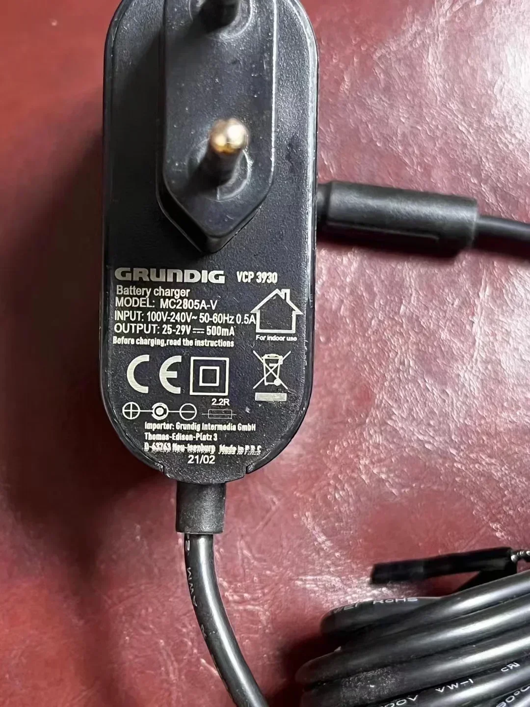 

1 шт. MC2805A-V EU зарядное устройство для беспроводного пылесоса Midea P3, V1, VH1704, P5, P6