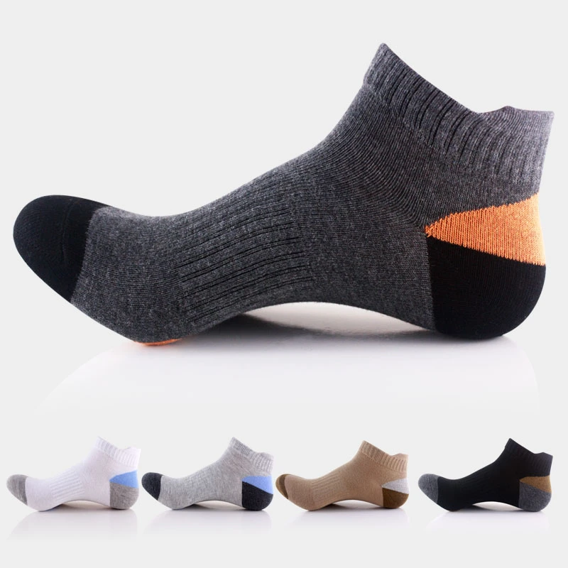 

2 Pairs Men Cotton Sports Socks Absorb Sweat Deodorant Athletic Basketball Running Socks Outdoor Climbing Cycling Comfortable