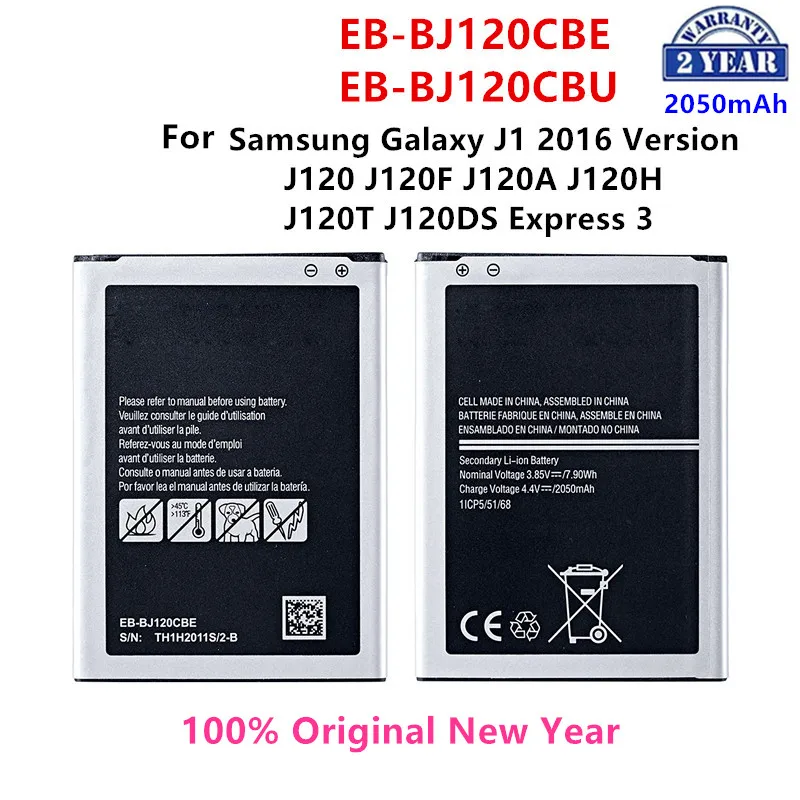 

100% Orginal EB-BJ120CBE EB-BJ120CBU 2050mAh Battery For Samsung Galaxy Express 3 J1(2016) J120 J120F J120A J120H J120T