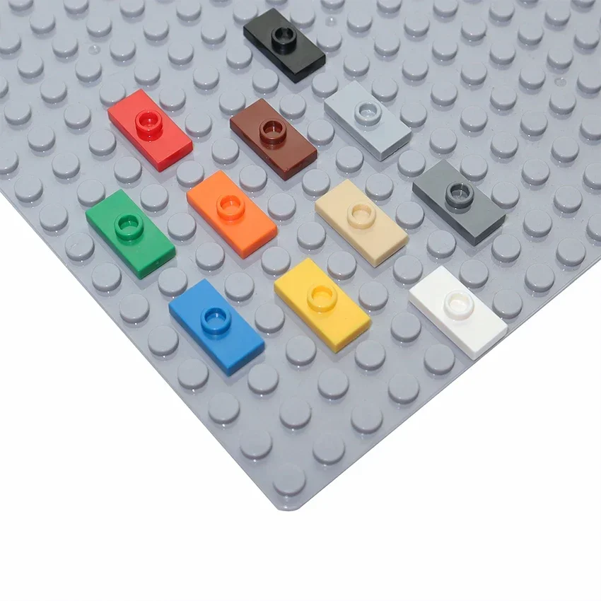 100 шт. 15573 дюйма 3794 1x2 с 1 пластиной-гвоздиком детали строительный блок сборка