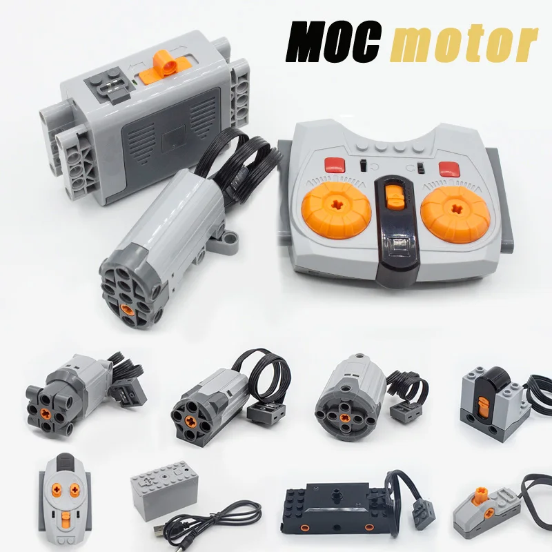 

2023 New High-tech Parts Building Block Motor MOC Lithium Battery Functions Toys Power Function PF Model Sets Accessories