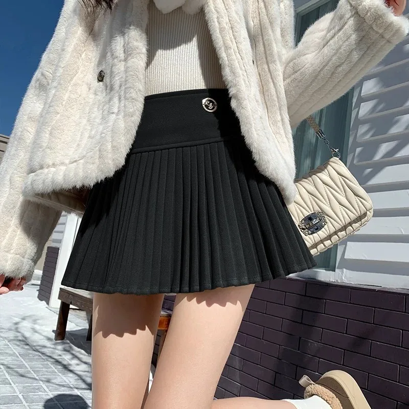 Корейская плиссированная юбка для пожилых людей осенняя новая элегантная