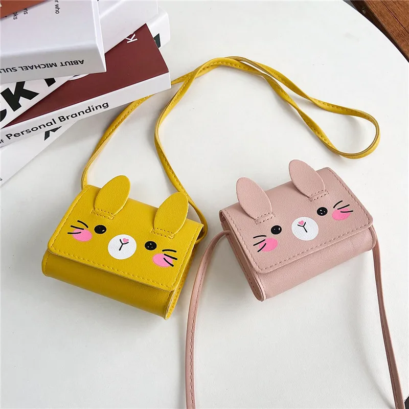 Children's Accessories Small Shoulder Bag Cute Rabbit BabyGirls Small Crossbody Bags Cartoon Kids Boys Mini Coin Purse Handbags