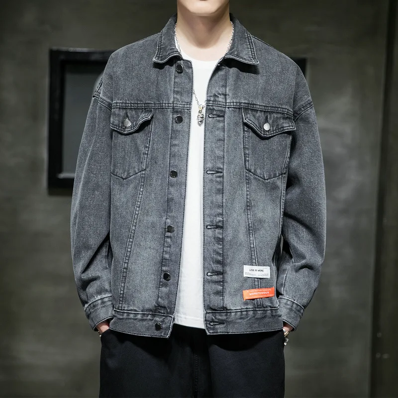 

Men Clothing 2022 Spring New Men's Denim Jacket Korean Trend Loose Handsome Top Casual Workwear Jacket