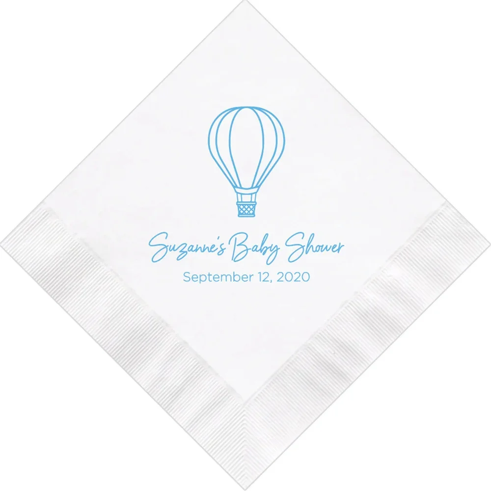 50 шт. персонализированные салфетки воздушный шар тема для детского душа