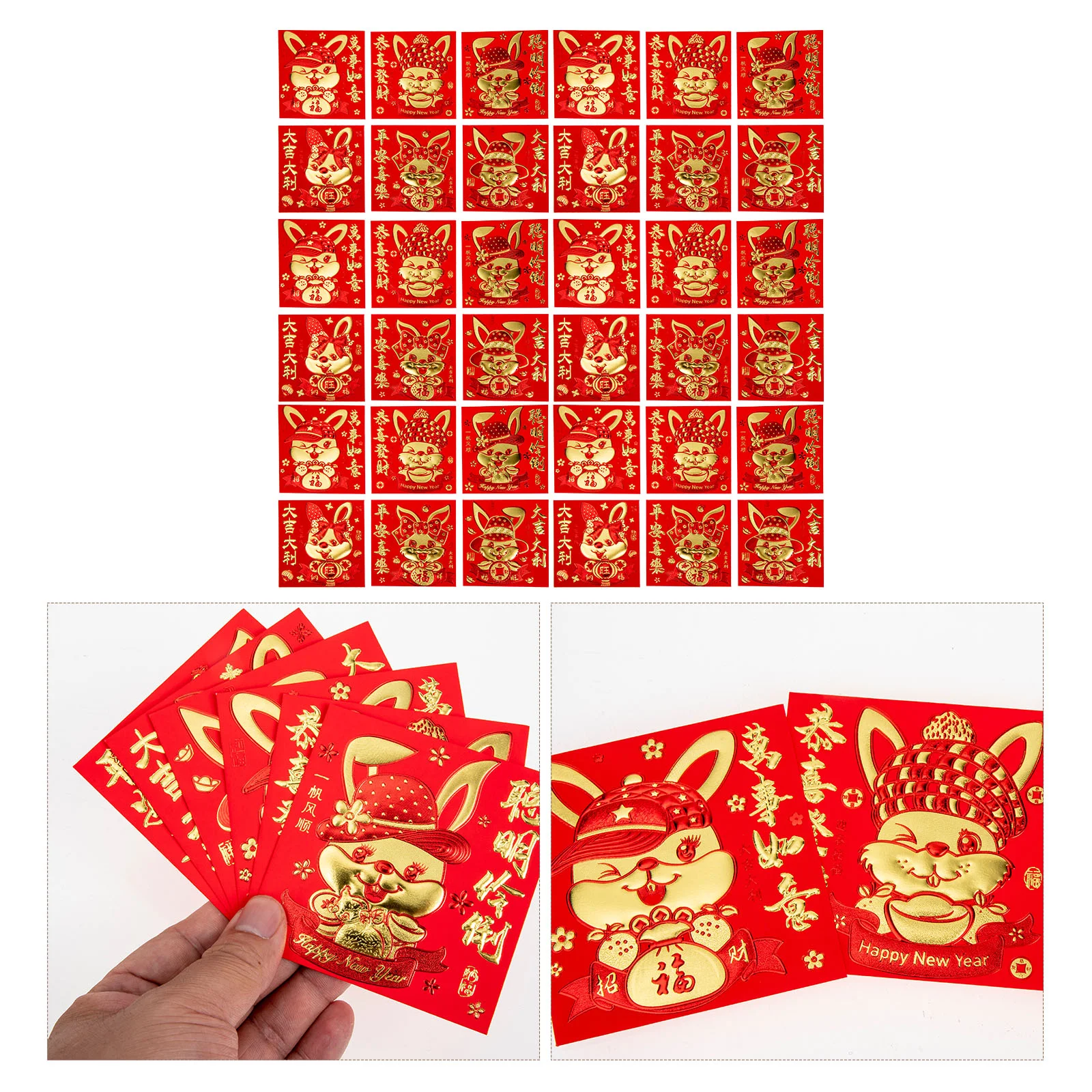 

Red Envelopes Money Year New Chinese Packet Envelope Packets Festival Zodiac Rabbitspring Lucky Hong Bao Lunar Pocket Paper Cash