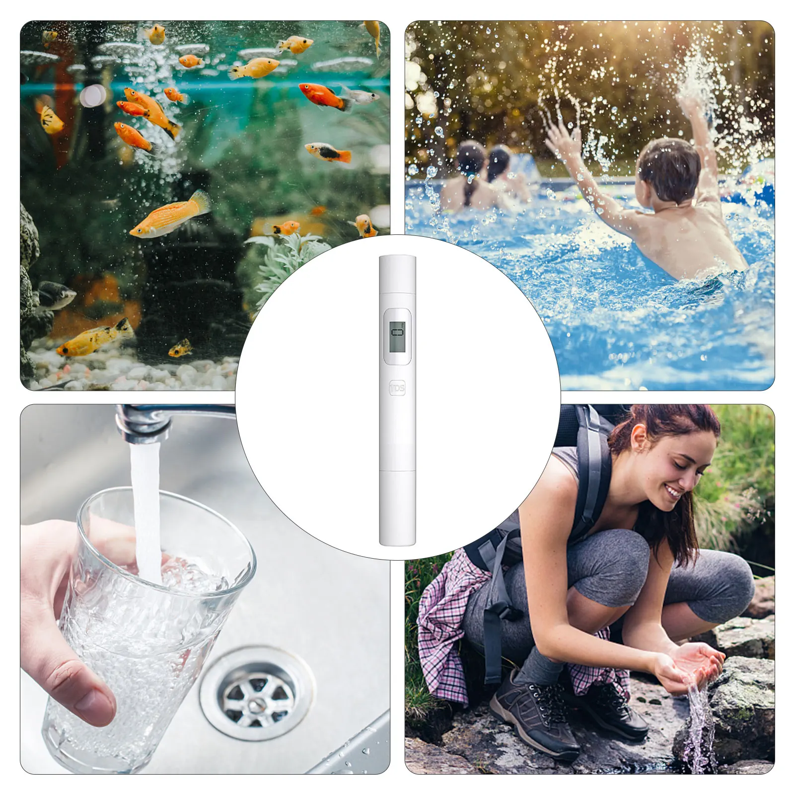 

TDS Meter Digital Water Tester Water Quality Test Pen Measurement Tool 0-9999ppm Accurate Measurement Tool PPM Meter For