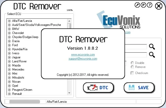 Полный пакет EcuVonix (DTC Remover 2.5.6+IMMO Universal Decoding 4.5+ EDC17 Checksum Calc + AIRBAG Repair 3.8 (2018)