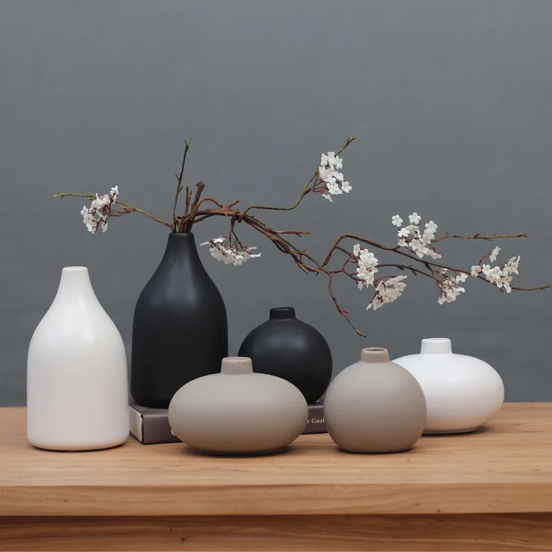 

Japanese Zen Ceramic Vases,Simple Retro Ceramic Decoration Creative Home Furnishings