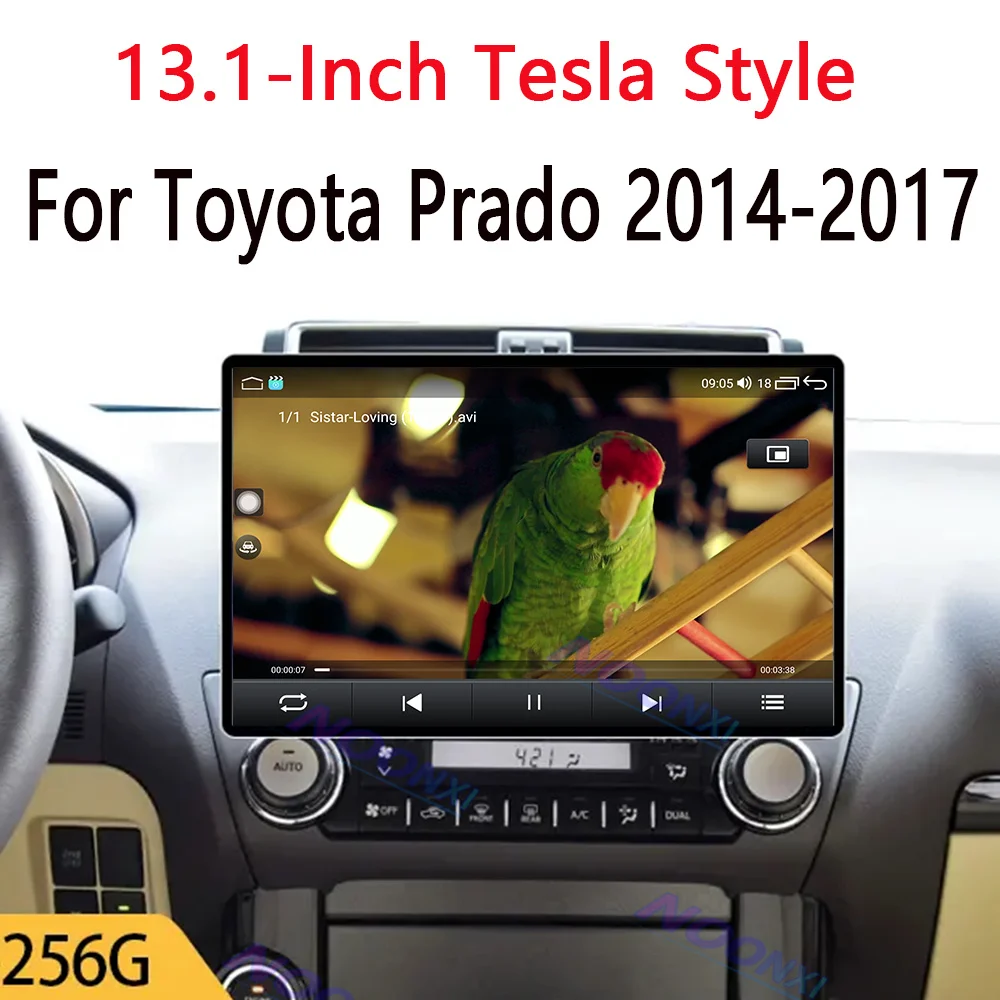 

Для Toyota Prado 2014-2017 все в одном автомобильное радио 2 K экран 1920x1200 разрешение интеллектуальная система Android 13 GPS Carplay 13,1 дюйма