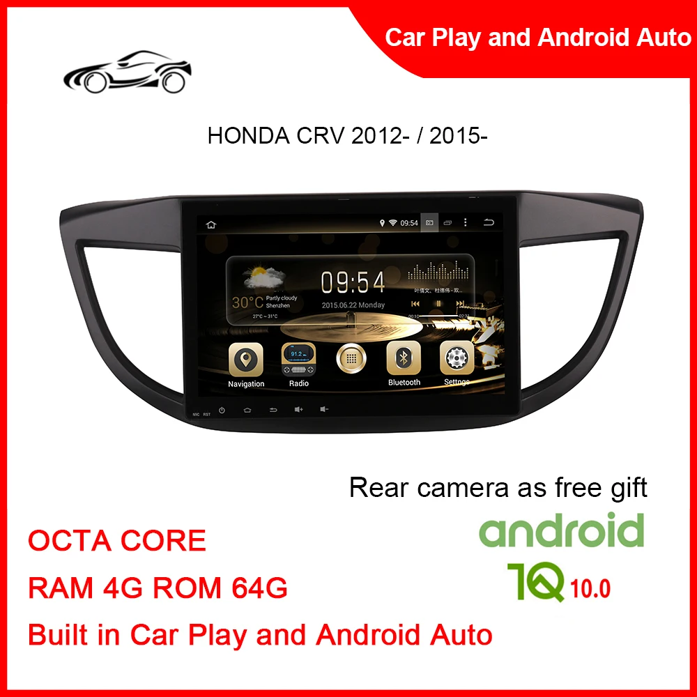 

Big Screen Android GPS Car For HONDA CRV 2012- / 2015- 10.1inch RAM 4G ROM 64G Android Car Radio 10.1 Inch Navigation Car Play
