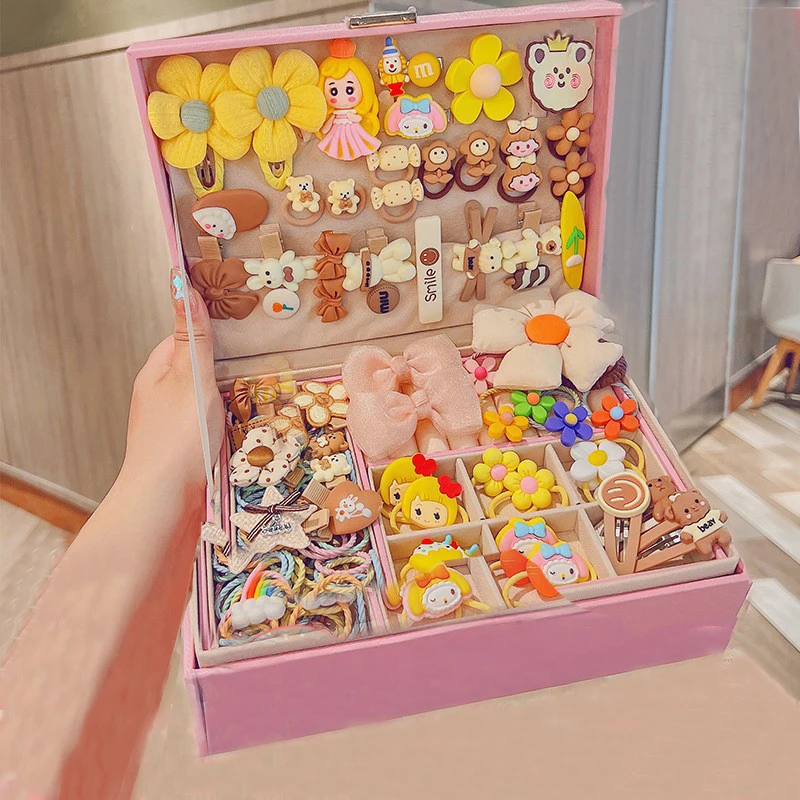 

Детский милый набор заколок для волос, аксессуары для волос, мультяшная шпилька для волос для девочек, эластичный головной убор с бантом, цветочным и животным, Шпилька для волос, кольцо для волос