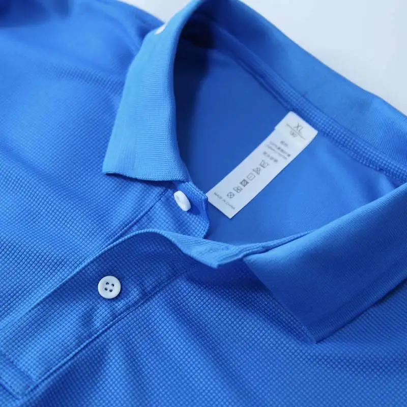 New Men Golf Shirts Badminton Running Laple Gym Outdoor Sports Lapel Short Sleeve Patchwork Breathable Fashion Business Tshirts