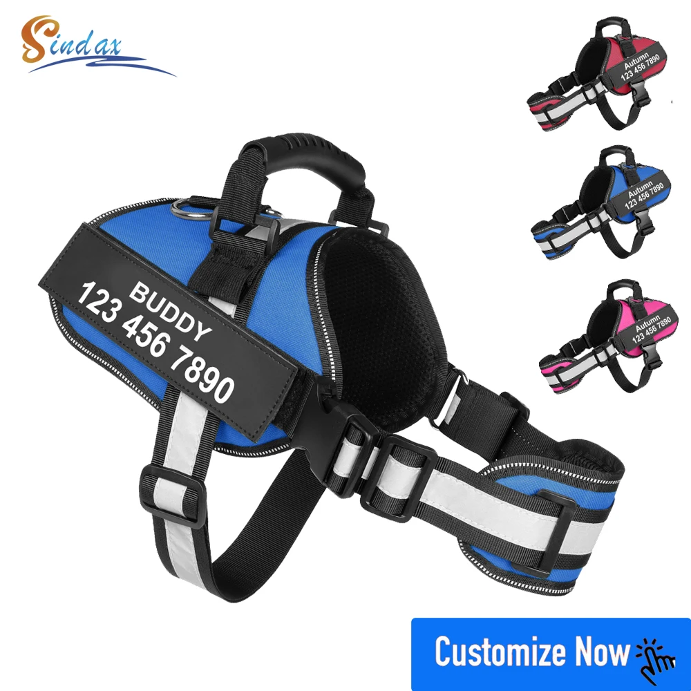 Индивидуальная шлейка для собак светоотражающая дышащая питомцев жилет