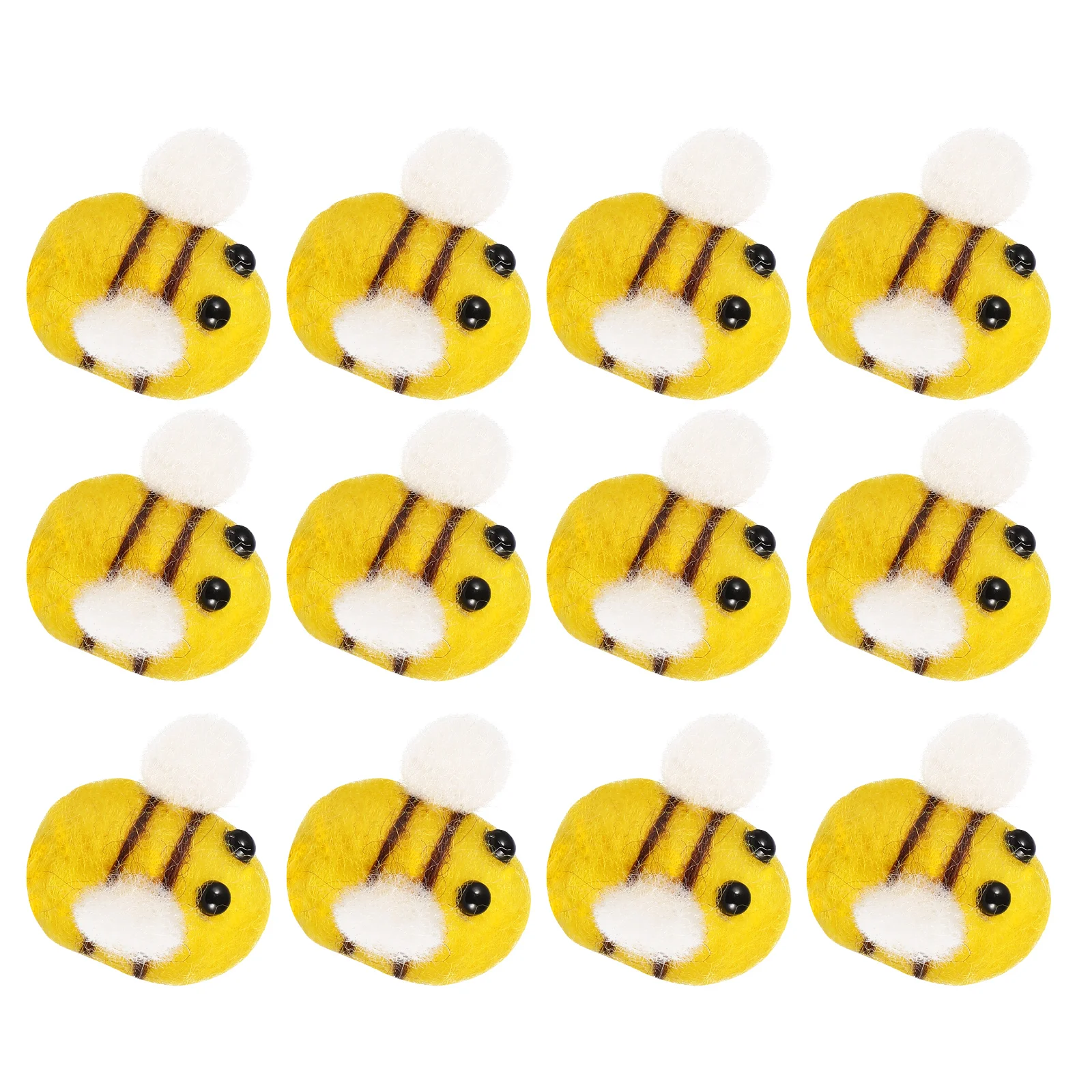 

12 Pcs Small Bees Stuffed Stuffed Decked Accessories Manual Costume Accessories Plush Hat Decoration Crafts