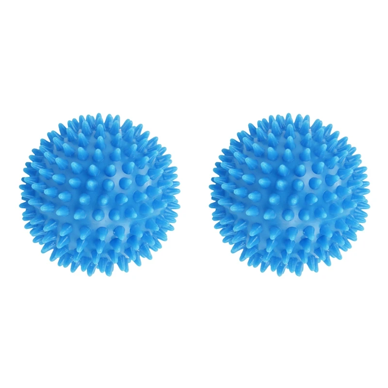 

2X Spiky Massage Ball, Hard Stress Ball 7.5Cm For Fitness Sport Exercise (Sky Blue)