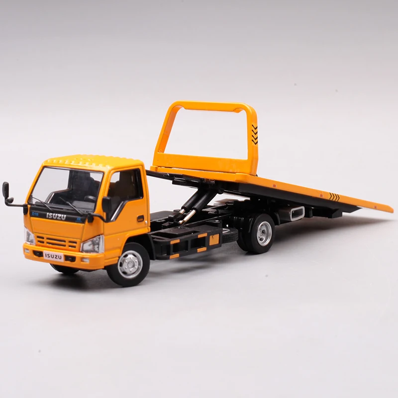 

Спасательный эвакуатор GCD Qihui 1:64 Isuzu, прицеп с бортовой платформой, Коллекционная модель автомобиля, декоративный подарок
