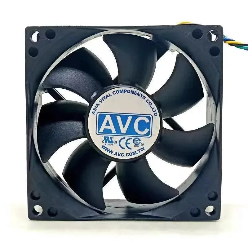 Фото Новый вентилятор охлаждения для AVC 8025 12V 0.70A DS08025T12U, 8 см, 4-контактный, с ШИМ-управлением температурой, 80*80*25 мм №2