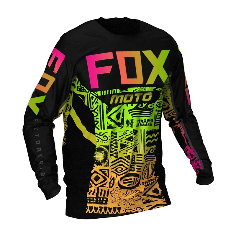 

motorcycle mountain bike team downhill jersey MTB Offroad FOX MX bicycle locomotive shirt cross country mountain cycling jersey