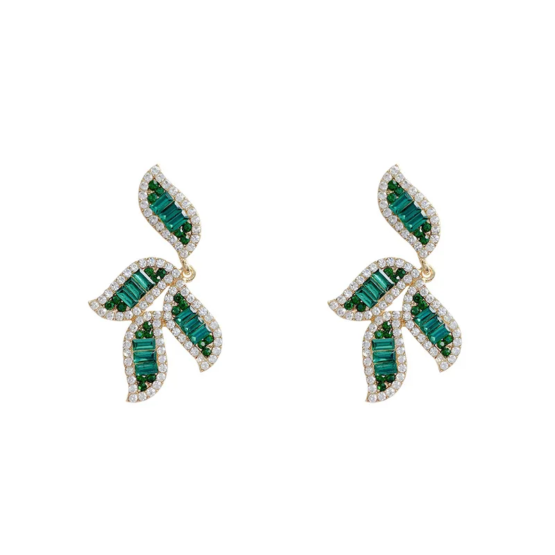 

Korean Zircon Fashion Geometric Drop Dangle Earrings for Women Gold Unusual Temperament Statement Jewelry Party Trendy Gifts