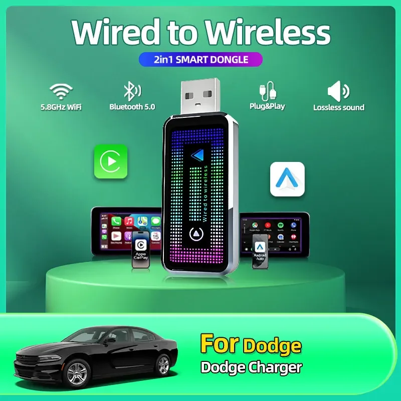Беспроводной адаптер Carplay 5G WiFi USB Plug and Play Smart Mini Box Проводной к беспроводному CarPlay и