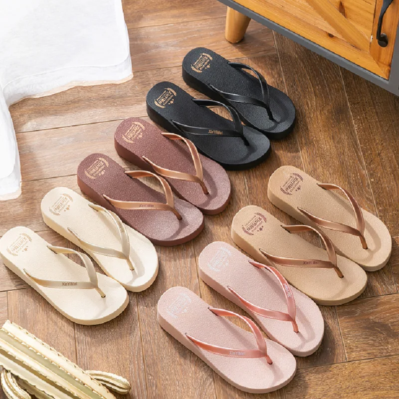 

2022 New Women Sandals for Summer Roman Beach Shoes Flip Flops Slip on Flats Slippers Slides