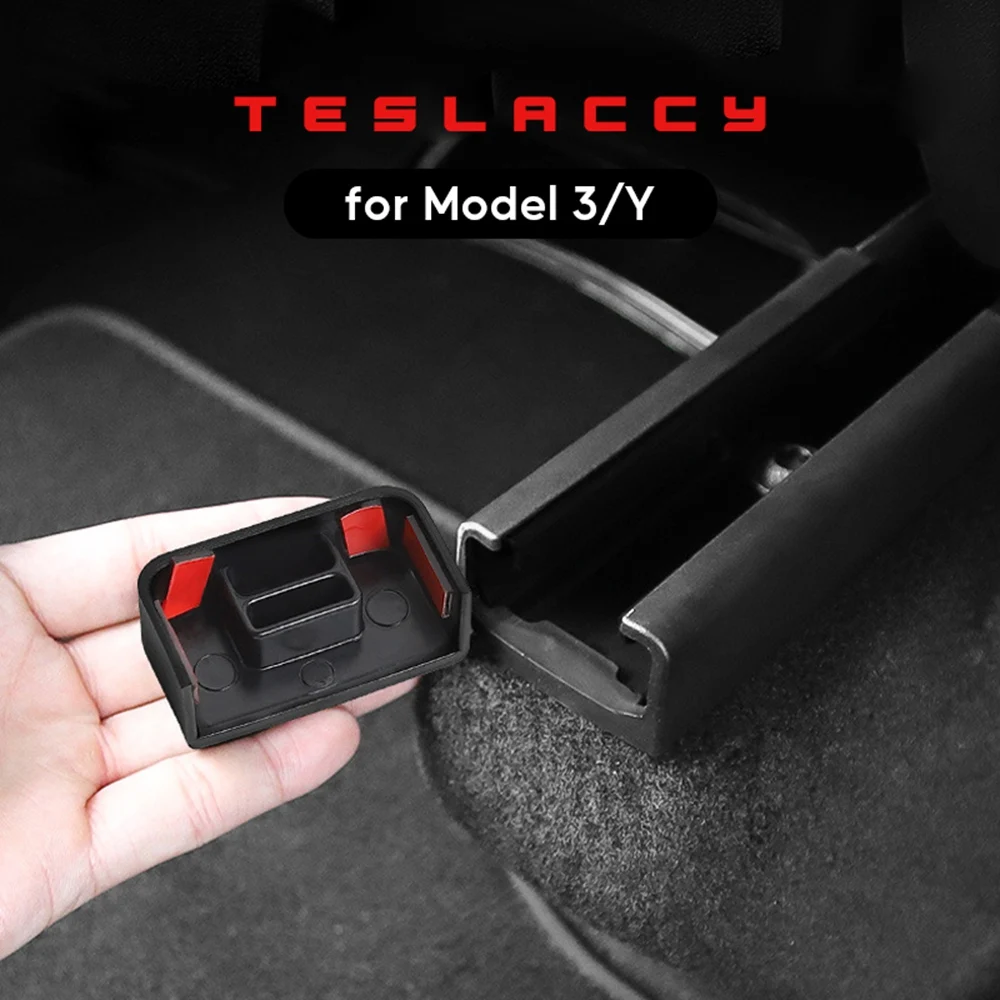 

For Tesla Model 3 Y Rear Seat Slide Rail Soft Rubber Plug Cover Car Interior Protection Function Accessories
