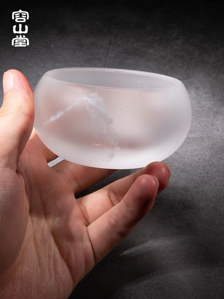 Стеклянная чашка для чая с плавающими цветами портативного одноместного гайwan