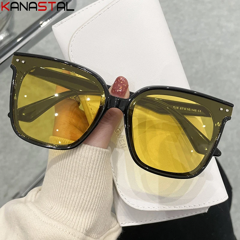 Мужские поляризационные солнцезащитные очки квадратные оправы для очков улицы