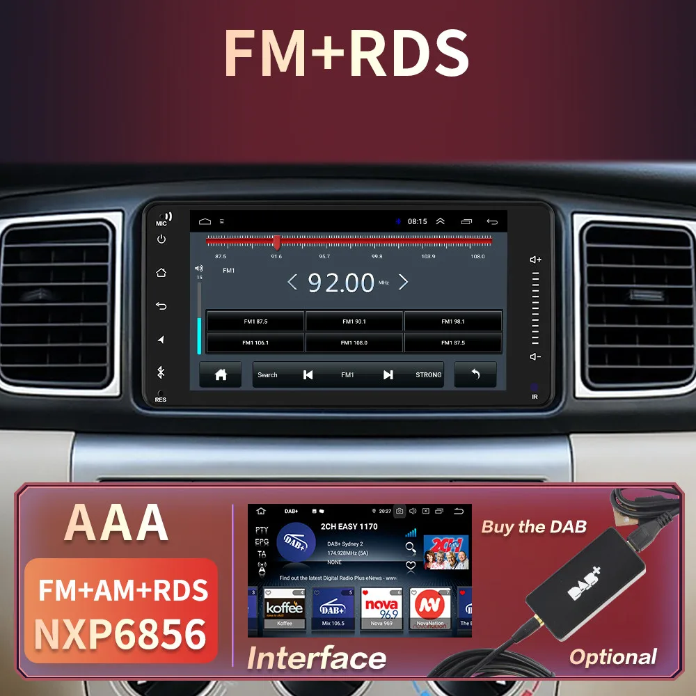 Автомобильная магнитола 2 Din 7 дюймов Android 10 мультимедийный проигрыватель для Toyota