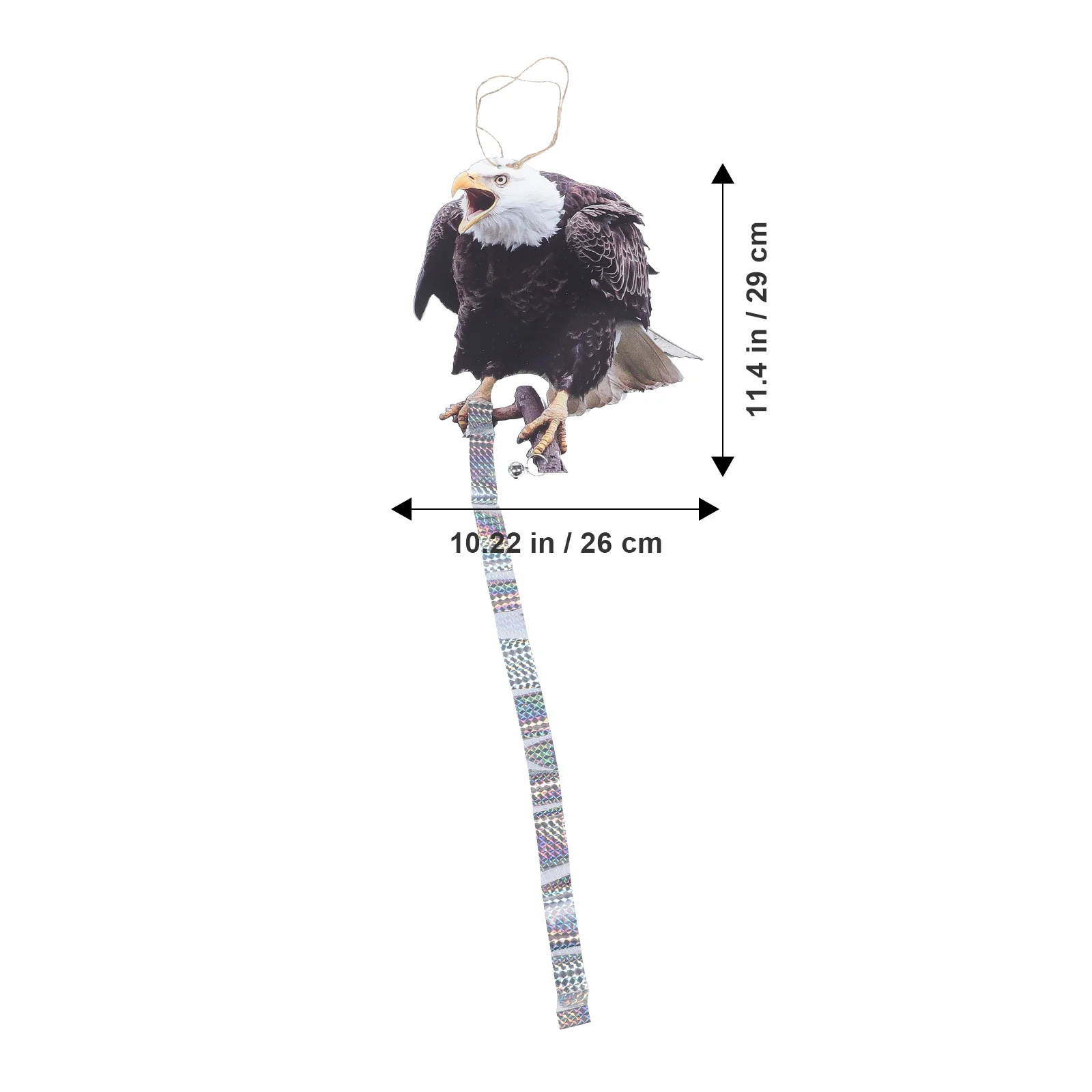 

Bells Crafts Garden Bird Deterrent Owl Animal Pp Rotating Ornament Tree