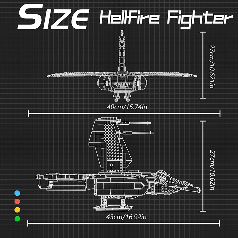 Набор строительных блоков MOC Space Wars черный боевой самолет модель самолета игрушки