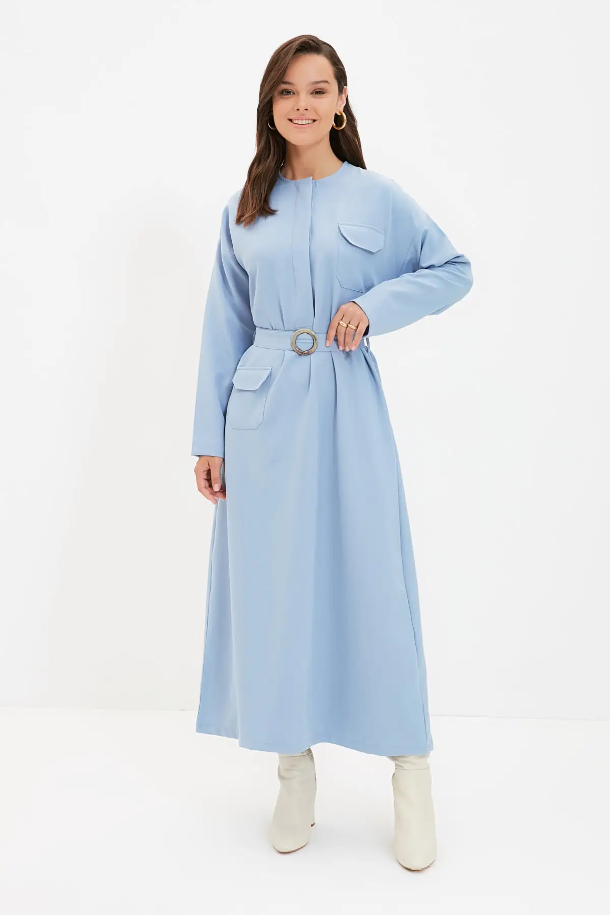 

Trendyol Bike Collar Arched Dress TCTAW22EB0118