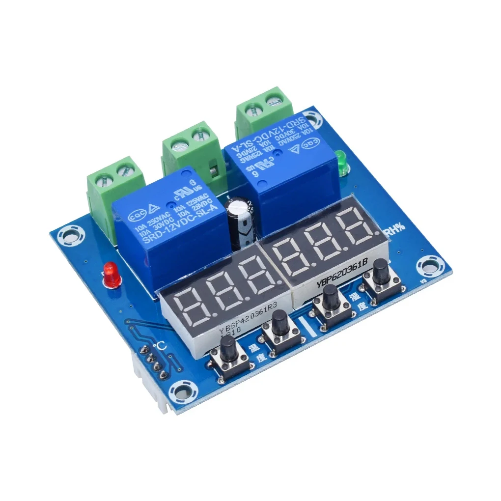

Control Module Temperature and Humidity Controller Panel High Precision Embedded Style Double Output with Sensor Fittings