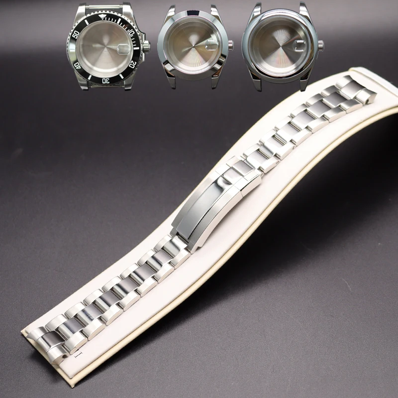 20mm Watchband Bracelet Stainless Steel Men's Watch Strap Parts Wristband Accessories For Daytona Oyster Submariner 40mm Case