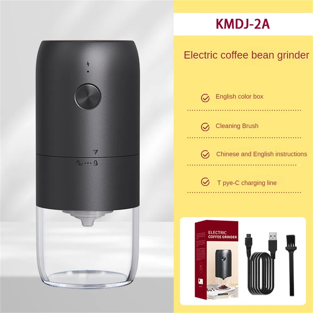

C-shaped Charging Port Stainless Steel Grinding Core Coffee Bean Grinder Better Maintain Taste Portable Electric Coffee Grinder