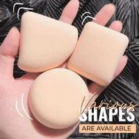 women fashion soft powder puff non latex sponge makeup tools stretchy triangleroundsquare foundation puff for girls