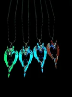 new luminous wolf mens necklace retro hip hop street trend northern wolf king luminous pendant for mens jewelry accessories