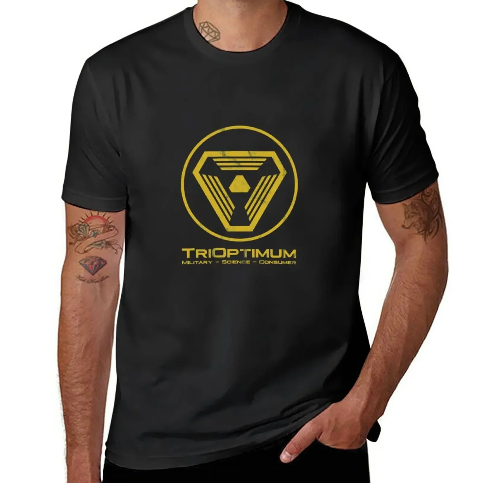New TriOptimum Logo inspired by System Shock T-Shirt summer clothes boys animal print shirt men graphic t shirts