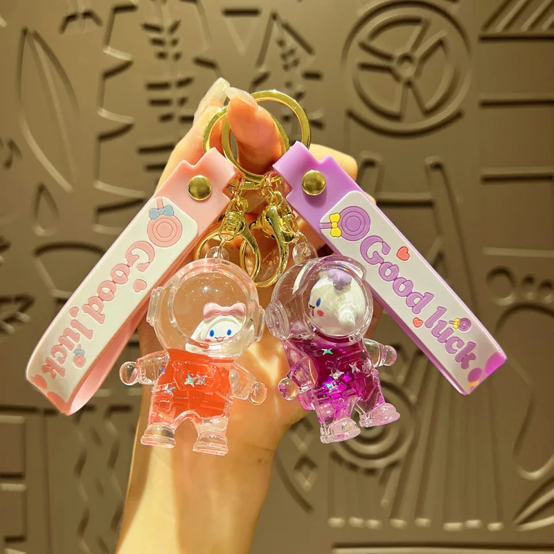 

Kawaii аниме Sanrio Cinnamoroll масло фотоастронавт мультфильм милый креативный парный брелок Подвеска маленькие аксессуары Игрушка