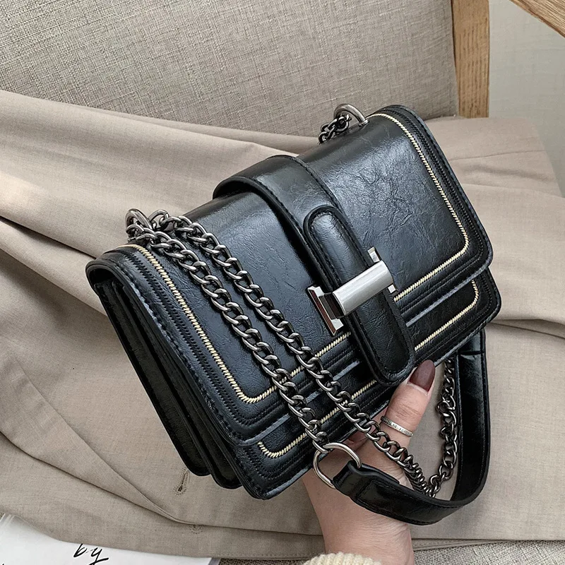 

Vintage PU Leather Crossbody bags for Women 2021 New Fashion Ladies Cluthes Messenger Shoulder Bag Luxury Design Female Purses