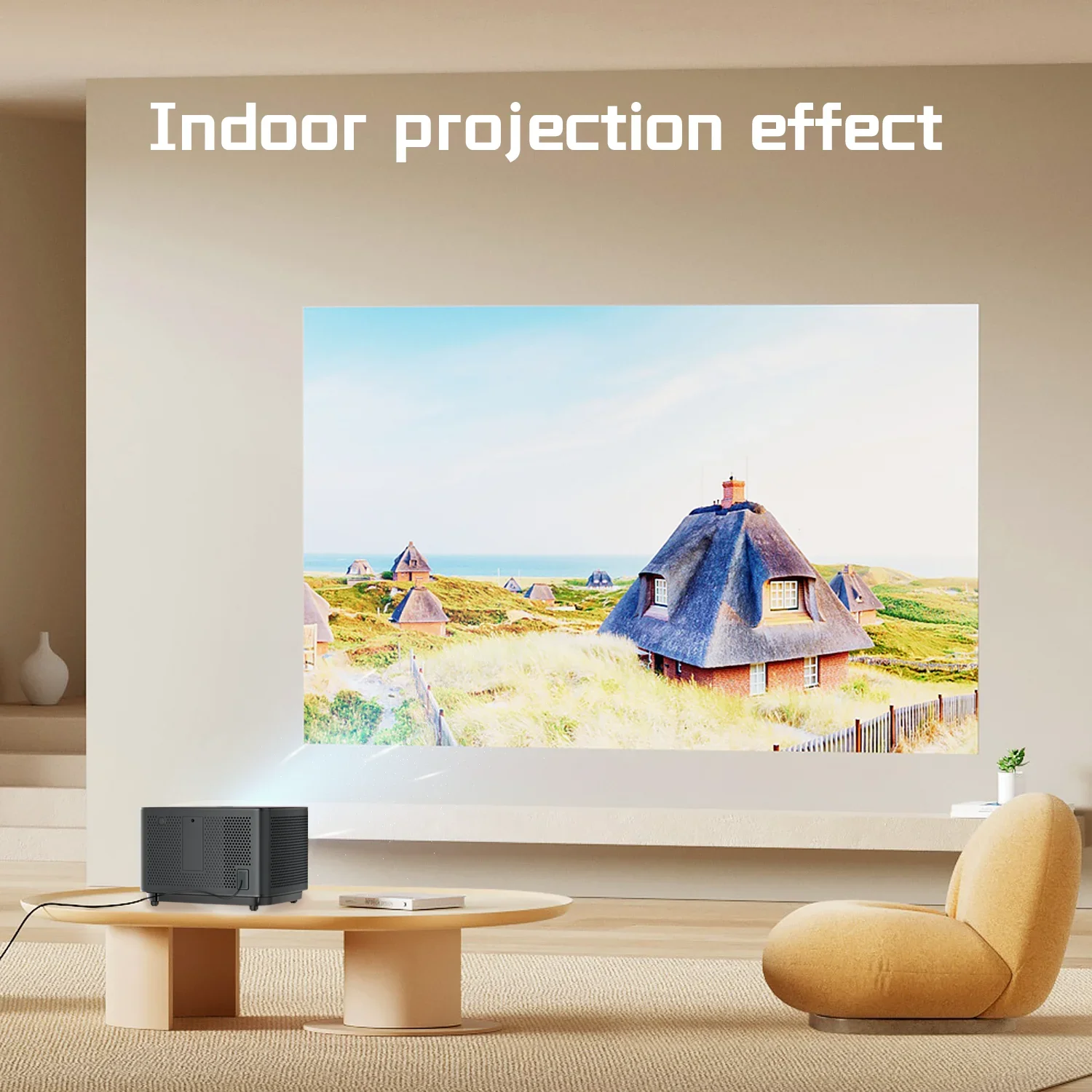 Умный проектор Qumpot 4k с автофокусом 1080p. Подходит для нескольких сценариев. Супер