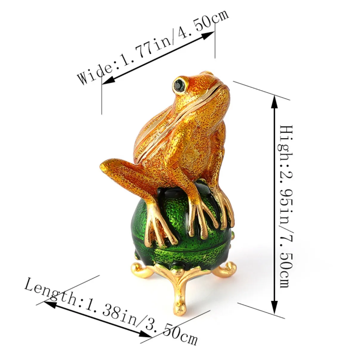 

Металлическая фигурка лягушки QIFU